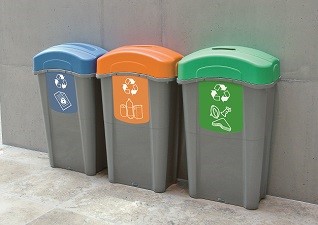 Eco Nexus® 85 afvalscheidingsbakken voor vertrouwelijke documenten, PMD afval en GFT-afval