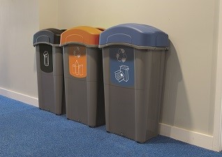 Eco Nexus® 85 liter afvalsheidingsbakken voor binnen voor papier en karton, pmd adval en restafval