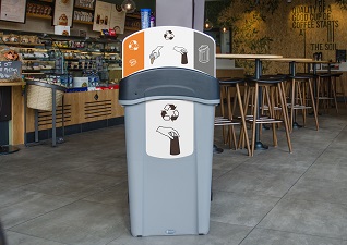Eco Nexus® afvalscheidingsbak voor bekers oplossing voor het recycleren van bekertjes