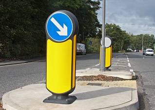 Rebound Signmaster™ verkeersbord reflectorpalen in geel