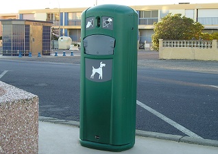 Retriever™ City hondenpoep afval met zak dispenser in donkergroen