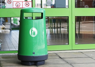 Topsy™ 2000 afvalbak 110 liter buiten prullenbak in groen