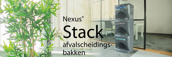 Glasdon lanceert nieuwe serie stapelbare afvalscheidingsbakken - Nexus® Stack