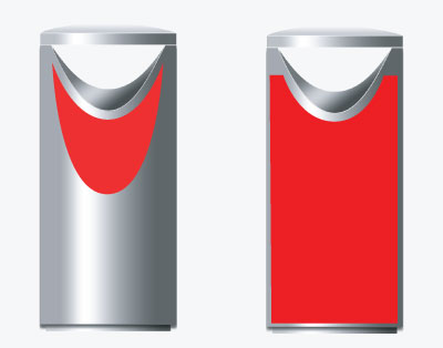 Centrum afvalbak van een logo of een gepersonaliseerd pictogram te voorzien