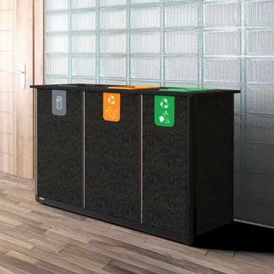 Origin&trade; Infinity Trio 290 liter recyclingstation 3 Afvalstromen