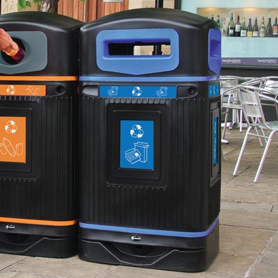 Glasdon Jubilee&trade; 110 afvalscheidingsbak voor papier en karton