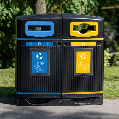 Glasdon Jubilee™ Duo 220 Afvalscheidingsbak Dubbele bak voor recyclebaar afval