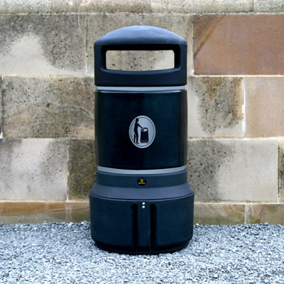 Mini Plaza® afvalbak & Spoedlevering 63 liter afvalemmer met metalen binnenbak & bevestigingsset voor bestrating