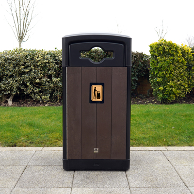 Origin&trade; Curve 110 afvalbak met verkleinde inwerpopeningen Gemaakt van gerecycled materiaal