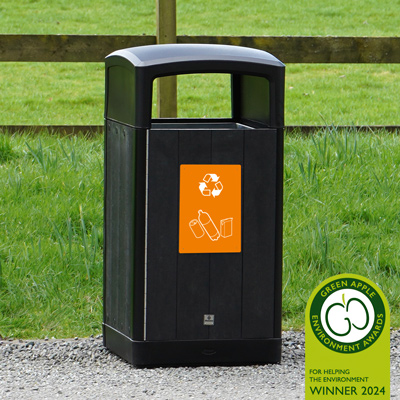 Origin™ Curve 110 afvalscheidingsbak Gemaakt van gerecycled materiaal