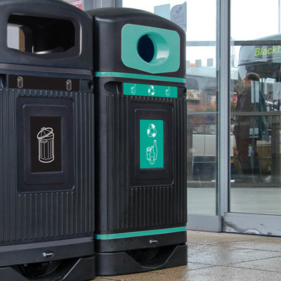 Streamline Jubilee&trade; afvalscheidingsbak voor glas